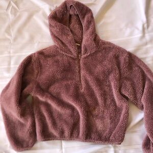Bluenotes Dusty Rose Hooded Sweater Plush and Cozy